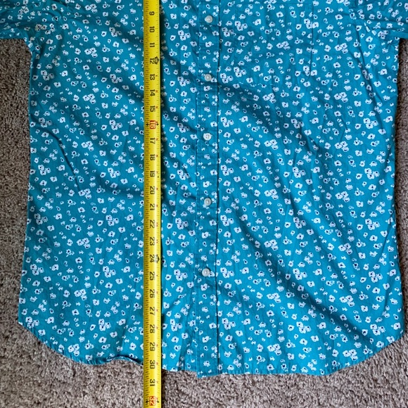 Old Navy Slim Fit Blue Floral Button Down - Picture 5 of 5